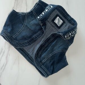 Embellished Blue Denim size 18 Jeans vest